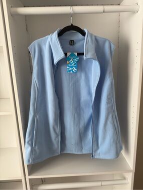 MAGCOMSEN Women’s Fleece Vest Light Blue XL NWT